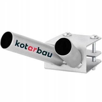 Suport dublu simplu pentru balustradă de balcon - Culoare gri