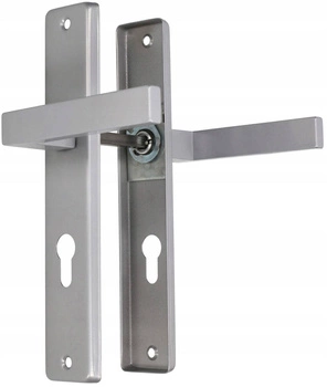 Mâner de ușă argintiu cu gât lung ușă 72 inserție