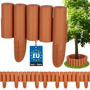 Gard grădină gard plastic bătut teracotă 2,4 m