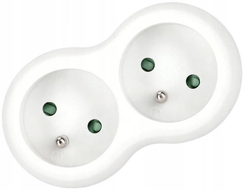 Splitter de putere 2 prize de pământ hoț de pământ