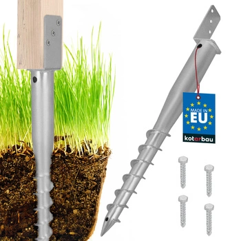 Baza stâlpului în formă de l înșurubată pământ oțel Lx735 mm