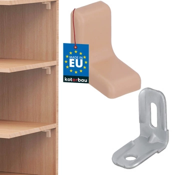 Suport unghiular pentru mobilă cu capac fag