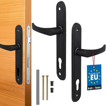 Set de mânere de ușă 90 negru