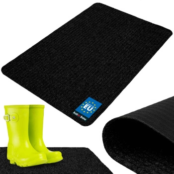 Ștergător de pantofi absorbant antiderapant covoraș covor negru 100x66 cm