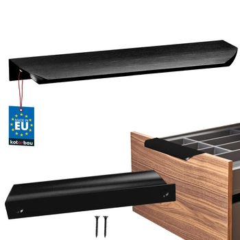 Mâner mobilier aluminiu negru mat 160/180 mm