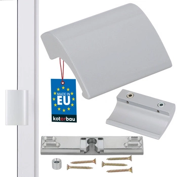 Zăvor balcoane mânere uși încuietoare paletă din aluminiu - Culoare argintie