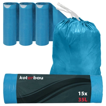 Saci de deșeuri cu panglică universal 35 l set de 3 buc.