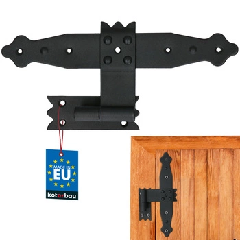 Balama pentru obloane foișor centru oțel retro negru 240 mm