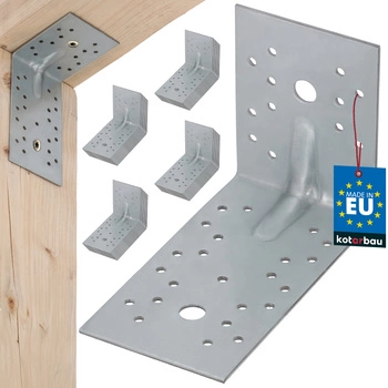 Tâmplărie unghi conector conector oțel 100x150x80 mm set de 50 buc.