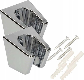 Suport cromat pentru mâner de duș în 2 poziții - 2 buc.