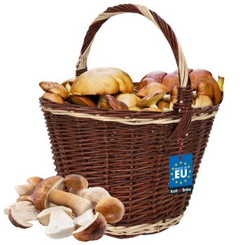 Coș pentru ciuperci, coș pentru fructe și legume maro