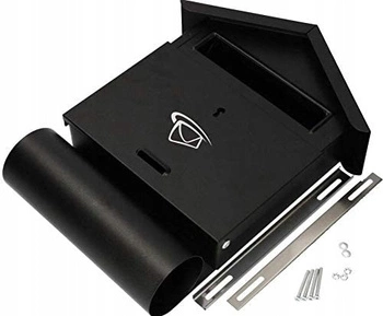 Cutie poștală cutie poștală tub de ziare negru