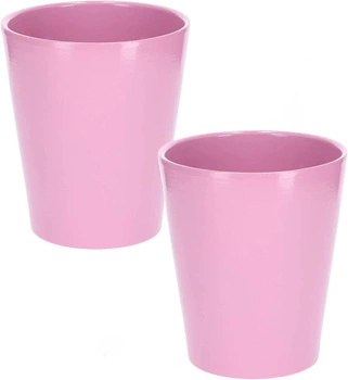 Ghiveci de flori din ceramică 12 cm mov deschis - 2 buc.