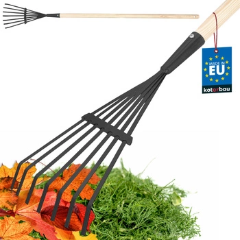 Greblă în formă de evantai cu bandă metalică 14 cm