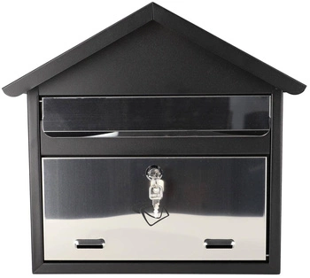 Cutie poștală neagră pentru ziare 370x343 cutie poștală din oțel