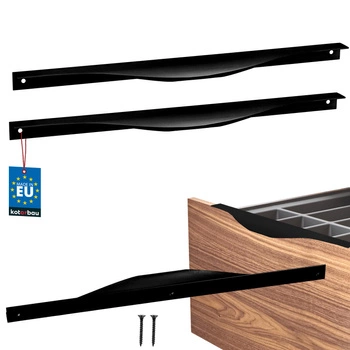 Mâner mobilier aluminiu negru mat 416/436 mm set de 2 buc.