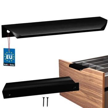 Mâner mobilier aluminiu negru mat 128/148 mm
