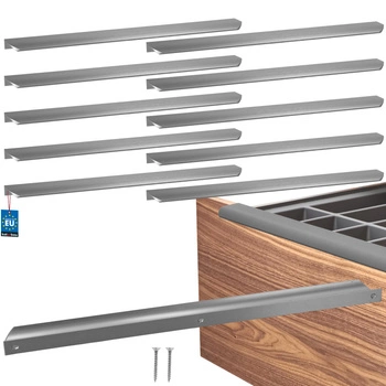 Mâner mobilier aluminiu argintiu 416/436 mm set de 10 buc.