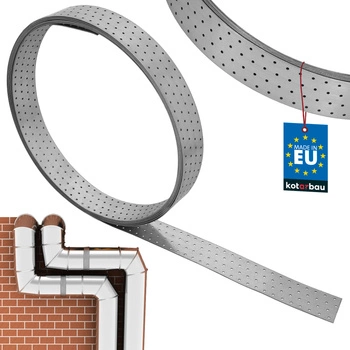 Bandă de montaj din oțel galvanizat perforată 80 x 2 mm 10 m