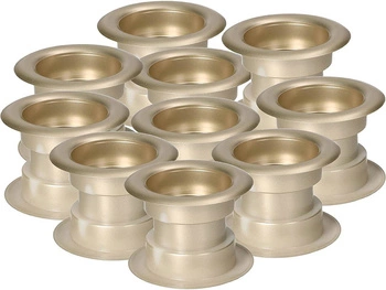 Mufă pentru ușă mufă de ventilație - 10 buc - Culoare nichel satin