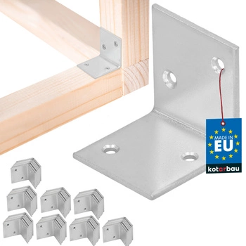 Colțar dulgheresc inoxidabil galvanizat 35x35x35 mm set de 100 buc.