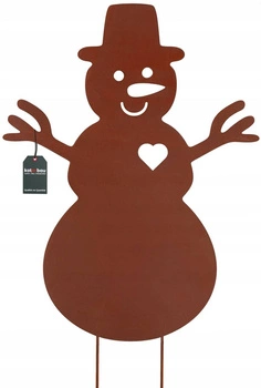 Om de zăpadă figurină ornament metalic grădină rugină