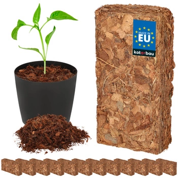 Substrat de nucă de cocos pentru plante de terariu 5 l set de 12 buc.