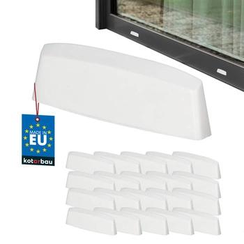 Capac de drenaj pentru ferestre PVC alb 45 mm set de 20 buc.