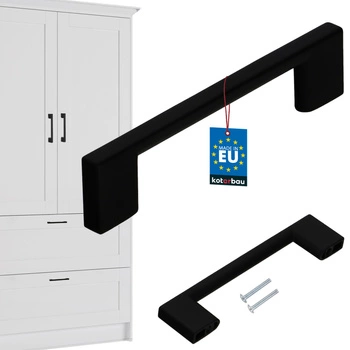 Bucătărie mobilier mâner clasic modern lung negru mat 96 mm