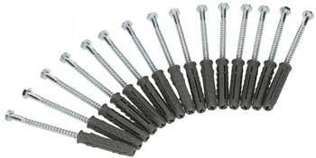 Dibluri montaj rapid 10x80 șuruburi set de 15 buc.