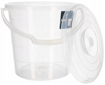 Găleată transparentă cu capac de măsurare 15l