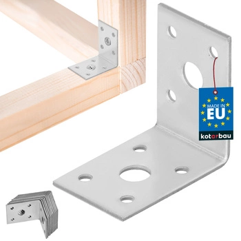 Colțar dulgheresc inoxidabil galvanizat 50x50x35 mm set de 12 buc.