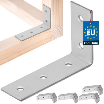 Colțar dulgheresc inoxidabil galvanizat 50x80x25 mm set de 50 buc.