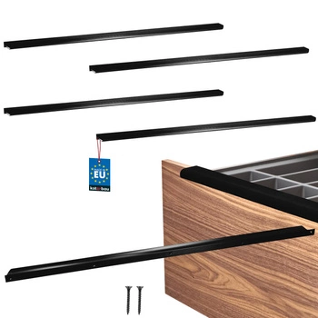 Mâner mobilier aluminiu negru mat 780/800 mm set de 4 buc.