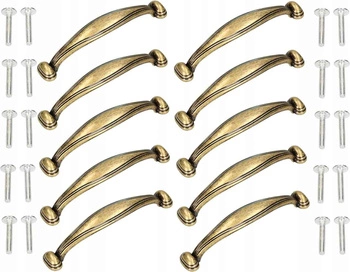 Mâner mobilier retro 96 mm auriu set de 10 buc.