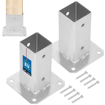 Bază de stâlp înșurubată 60x60 mm set de 2 buc.