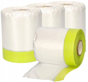 Folie de vopsire 85x33 prelată de protecție cu bandă adezivă - 4 buc.