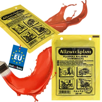 Folie de vopsea protecție construcții groasă rezistentă gri 4x5 m