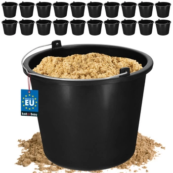 Găleată pentru construcții gospodărie mortar din plastic 5 l set de 20 buc.