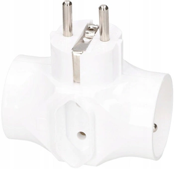 Extensor rețea 3 prize furtun - Culoare albă