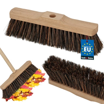 Perie mătură din lemn pentru pardoseli dale fibră de cocos 27 cm