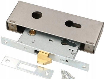 Lacăt pentru poarta glisantă a garajului f-40 + cutie - Argintiu