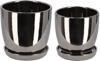 2 vase de protecție din ceramică cu farfurie de nucă ⌀13/⌀15