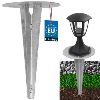 Bază pentru lumini de grădină înfiptă în pământ ancoră 190 mm