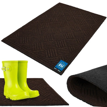 Covoraș pentru pantofi antiderapant maro 60x90 cm