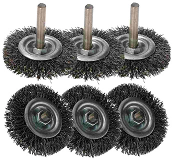 Perie cu roți de sârmă de 50 mm - 6 buc.