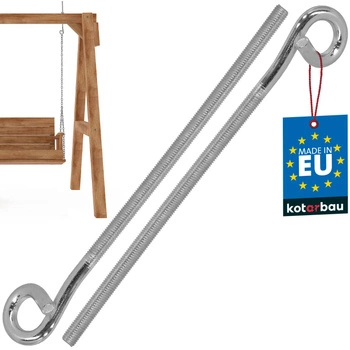 Cârlig leagăn înșurubabil inox M12 310 mm set 2 buc.