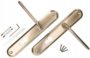 Mâner de ușă pentru 72mm inserție arbore lung patina