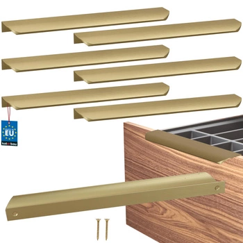 Mâner mobilier aluminiu auriu mat 256/276 mm set de 6 buc.