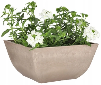 Ghiveci de grădină compozit rezistent la îngheț taupe 25x25 cm